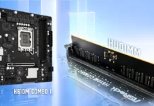 New HUDIMM DDR5 Could Make RAM Much Cheaper on Intel PCs ASRock H610M Combo II motherboard displayed beside HUDIMM DDR5 memory module