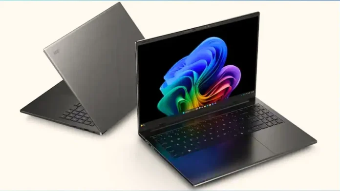 Acer Swift Go 16 AI laptop open view showing display keyboard and slim modern design