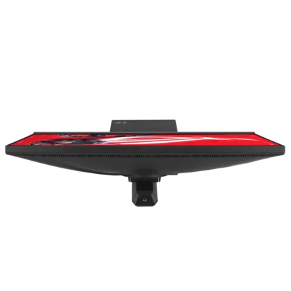 ASUS ROG monitor top view highlighting panel thickness and build quality