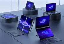 ASUS ROG Zephyrus Duo 2026 Pre-Orders Open as First 16-Inch Dual OLED RTX 5090 Laptop ASUS ROG Zephyrus Duo 2026 shown in multiple modes including dual screen laptop tent and tablet configurations