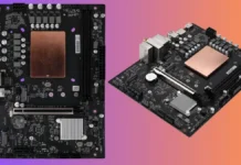 Colorful BATTLE-AX HM770M-K Brings 24-Core i9-13900HX to MoDT Desktop Board Colorful BATTLE-AX HM770M-K motherboard showing layout with CPU area heatsink RAM slots and expansion slots