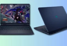 Dell Alienware 16X (2026) Aurora Gaming Laptop Arrives at $1,599 With 240Hz OLED, RTX 5070 Ti Dell Alienware 16X Aurora 2026 gaming laptop shown open from front and closed from rear on gradient background