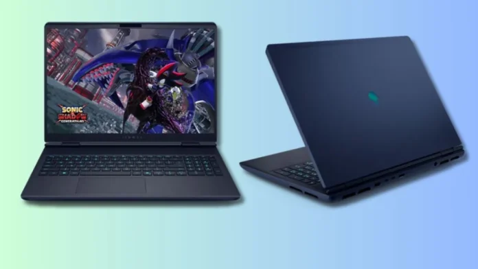 Dell Alienware 16X Aurora 2026 gaming laptop shown open from front and closed from rear on gradient background