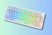 Epomaker Reveals HE65 V2 TMR Keyboard With Magnetic Switches Epomaker HE75 V2 compact gaming keyboard with RGB lighting and control knob