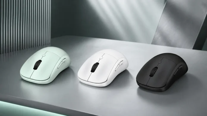 Huawei Wireless Mouse 3 shown in green white and black color options on clean surface