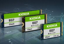 Kioxia EG7 SSD Arrives With 7,000 MB/s Speeds, 2TB QLC Storage for OEM PCs Three Kioxia EG7 SSD drives displayed in different M.2 form factors on a circuit board background