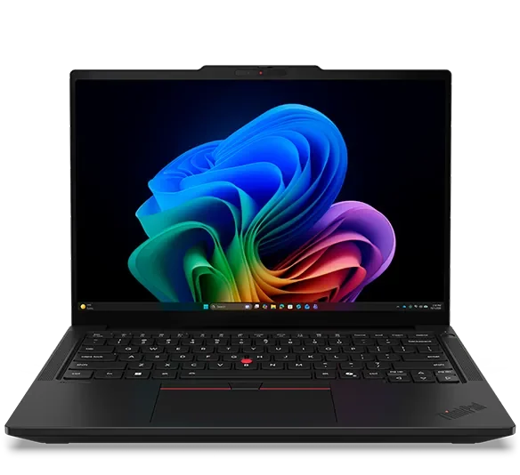 Lenovo ThinkPad T14 Gen 7 laptop front view showing display keyboard and classic ThinkPad design