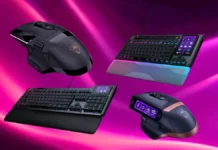 Turtle Beach Command Series Mice & Keyboards Launched with 8K Polling Support Gaming peripherals lineup featuring MC5 and MC7 mice along with KB5 and KB7 keyboards showing RGB lighting, display screens, and modern design on gradient background