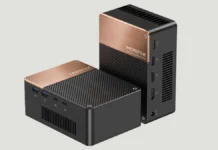 Morefine G2 eGPU Launches With RTX 5060 Ti 16GB, OCuLink and Thunderbolt 5 Morefine G2 external GPU shown in horizontal and vertical positions highlighting compact metal design