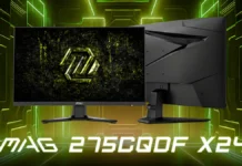 MSI Launches MAG 275CQDF X24, dual-mode gaming monitor MSI MAG 275CQDF X24 front and rear combined view