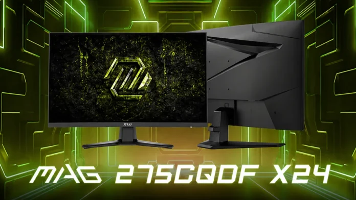 MSI MAG 275CQDF X24 front and rear combined view