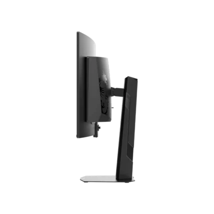 MSI MPG 341CQR X36 side profile showing slim curved panel and adjustable stand