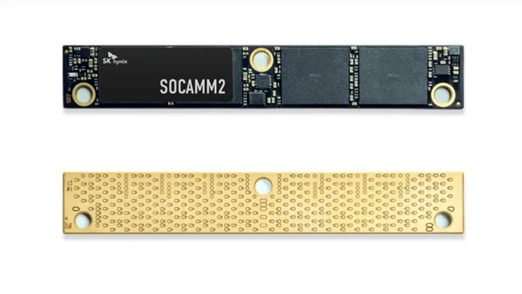 SK hynix SOCAMM2 memory module front and back design