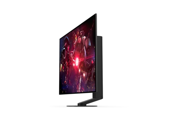 Angled view of Sony INZONE M10S II gaming monitor highlighting screen clarity and design