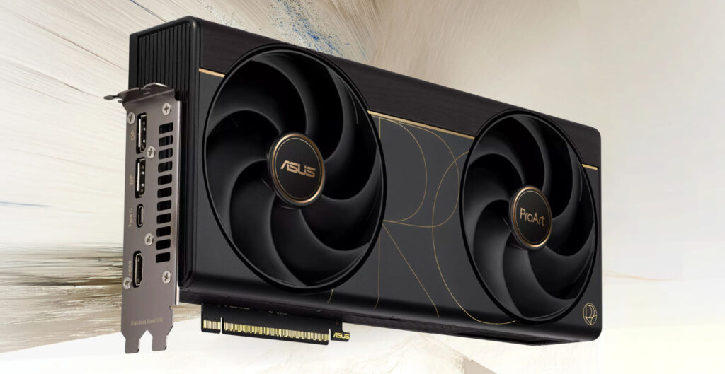 The sleek, 2.5-slot design of the ASUS ProArt RTX 5090 OC makes it ideal for compact workstations.