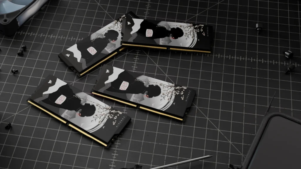 Corsair SHUGO DDR5 SAKURA NOA memory modules with Japanese-inspired artwork