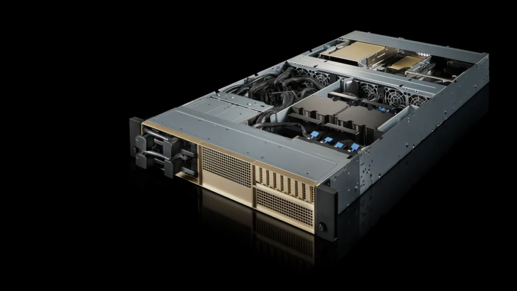 NVIDIA Vera CPU rack server system with liquid cooling and enterprise AI infrastructure design