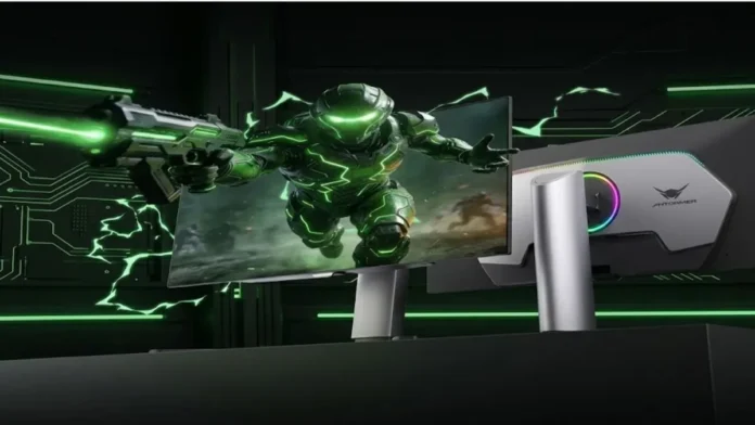 Front and rear design view of the Ant Esports ANT27DZQES OLED gaming monitor