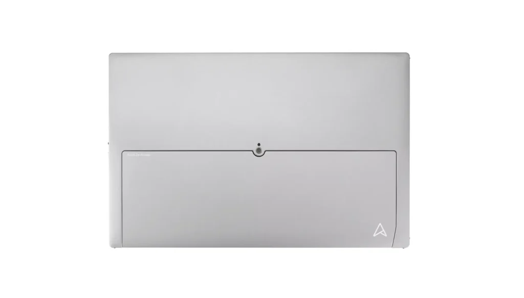 ASUS ZenScreen MQ16FC back view showing rear panel and built-in kickstand support