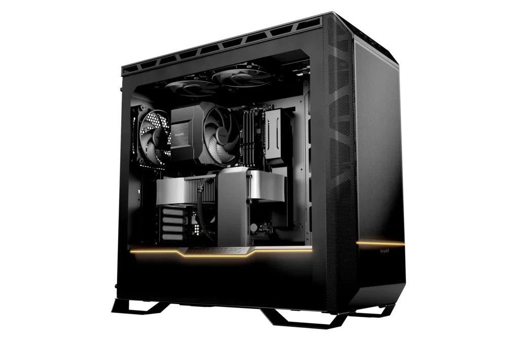 be quiet! Dark Rock 6 CPU cooler installed inside a high performance desktop PC case
