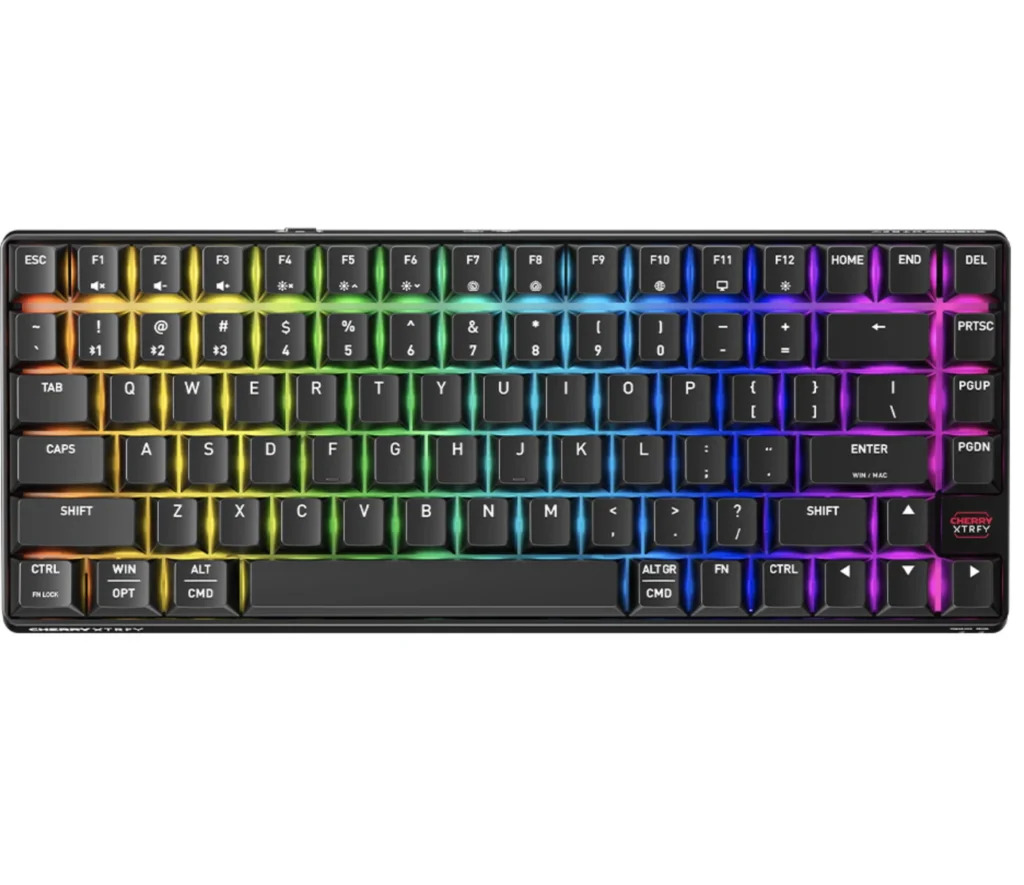 Cherry XTRFY K33 compact gaming keyboard with RGB lighting in black color