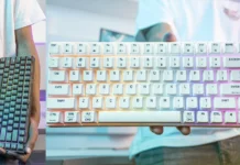 Cherry Launches XTRFY K33 Compact Wireless Keyboard With Tri-Mode and IP54 Protection Person holding Cherry XTRFY K33 compact wireless keyboard with RGB lighting