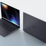 Dell 14S and 16S laptop shown in open and closed positions with slim metal design and thin bezels