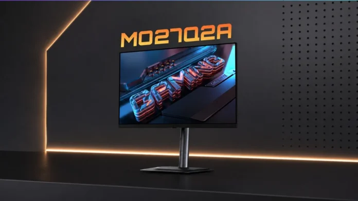 Gigabyte MO27Q2A OLED gaming monitor with slim bezels and modern stand design