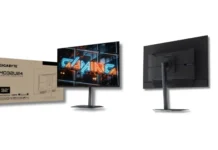 Gigabyte Releases “MO32U24” 32-Inch 4K 240Hz QD-OLED Gaming Monitor Gigabyte MO32U24 monitor front and rear design with retail box