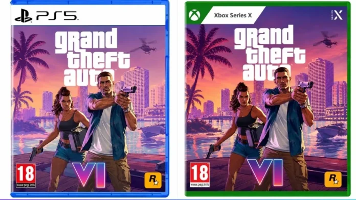 GTA 6 PS5 and Xbox Series X Cover Art Grand Theft Auto VI cover art for PlayStation 5 and Xbox Series X