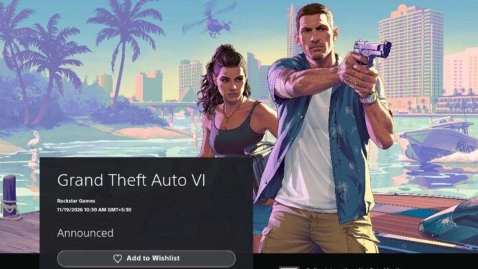 Storefront screenshot showing Grand Theft Auto VI release timing and regional launch information