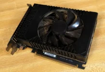Reddit User Gets Working GTX 1660 Ti for Only $5 at Garage Sale dusty NVIDIA GeForce GTX 1660 Ti graphics card with single-fan cooler on wooden table