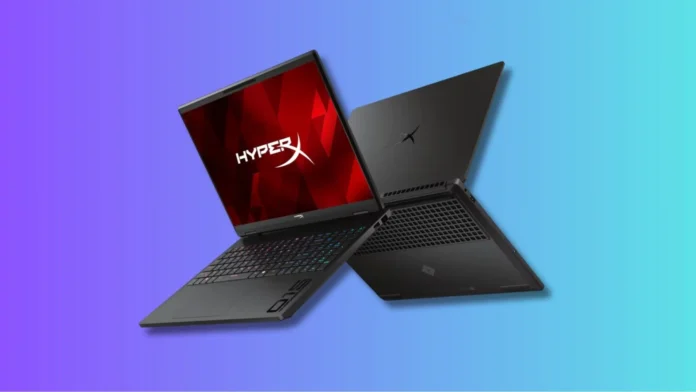 HP HyperX Omen 15 gaming laptop with RGB keyboard and slim black chassis