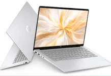 HP StarBook Plus 14 Debuts With Intel Wildcat Lake and OLED Touchscreen HP StarBook Plus 14 laptop in white color shown open and closed with slim bezels large touchpad and minimalist lightweight design