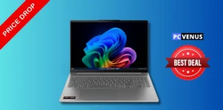 Deal | Lenovo IdeaPad Pro 5 AI With RTX 5050 Falls to $793, Over $600 Off Lenovo IdeaPad Pro 5 AI laptop featured in a PCVenus deal graphic highlighting a major price drop on the RTX 5050 model