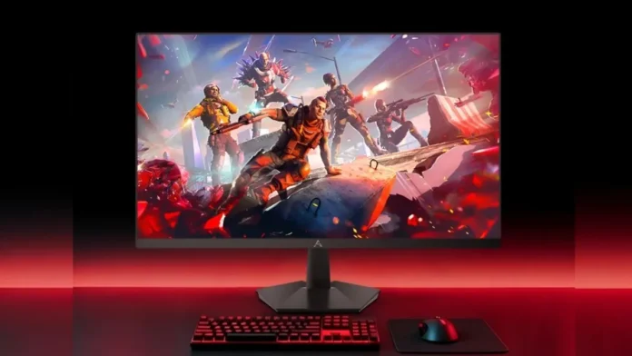 Lenovo Lecoo N2757Q 27 inch QHD gaming monitor with slim bezels and gaming setup