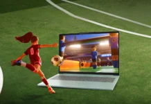Lenovo’s Newest Xiaoxin Pro 16 FIFA Edition Packs Core Ultra 7 and 32GB RAM Lenovo Xiaoxin Pro 16 FIFA Edition laptop displayed on a football field with animated soccer gameplay on screen