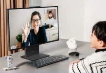Lenovo Launches Xiaoxin Pro 27 2026 AIO With 120Hz 2.5K Display, HDMI-In Lenovo Xiaoxin Pro 27 all-in-one desktop used for a video call with a child sitting at a desk