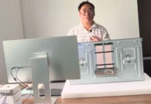 Possible LG OLED Panel Supports 4K 144Hz and 1K 480Hz Dual Modes Backside view of an LG OLED panel shown during a hardware presentation