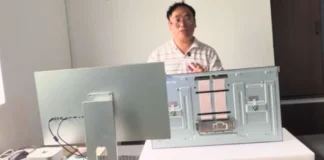 Possible LG OLED Panel Supports 4K 144Hz and 1K 480Hz Dual Modes Backside view of an LG OLED panel shown during a hardware presentation