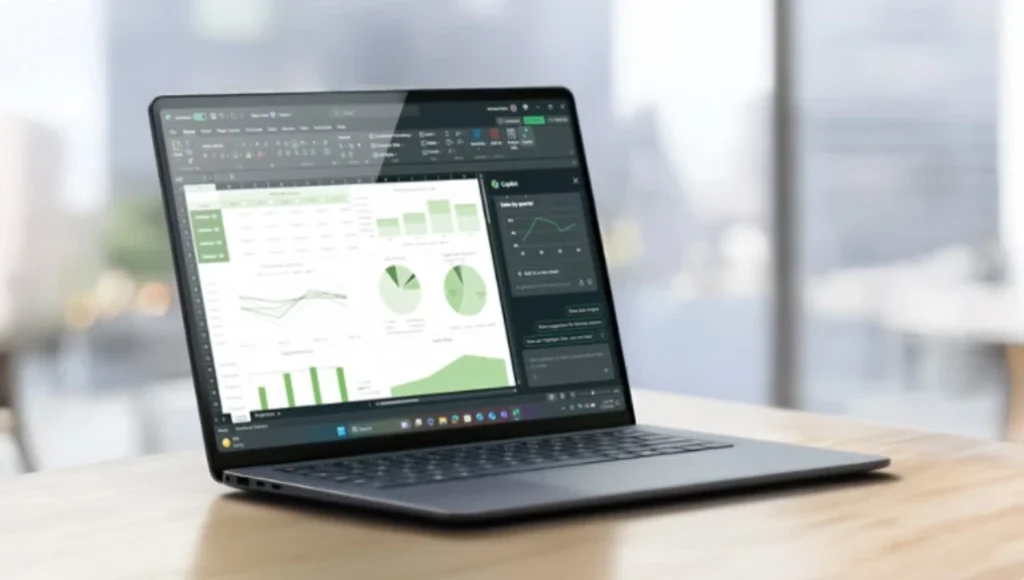 Microsoft Refreshes Surface Laptop 8 and Surface Pro 12 With Intel Core Ultra 1 Microsoft Surface Laptop 8 running productivity and analytics applications on Windows