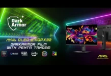 MSI MAG OLED 271QPX32 Launches With Samsung’s First 27-Inch 320Hz Penta Tandem QD-OLED Panel MSI MAG OLED 271QPX32 27 inch QD-OLED gaming monitor with 320Hz refresh rate and DarkArmor film