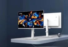MSI PRO MAX Series Launches With 4K QD-OLED, and Mac Support MSI PRO MAX 4K QD OLED monitor with white ergonomic stand and slim bezel design