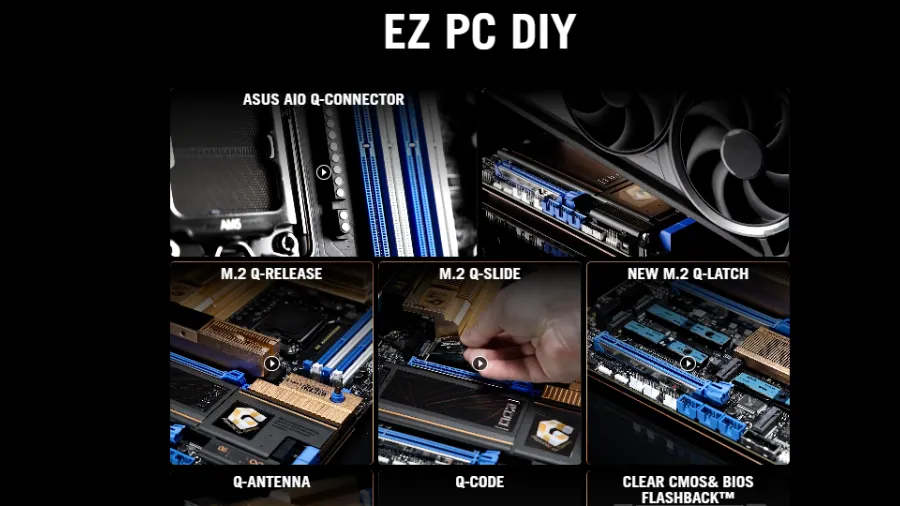 ASUS ROG Crosshair 2006 X870E EZ PC DIY features
