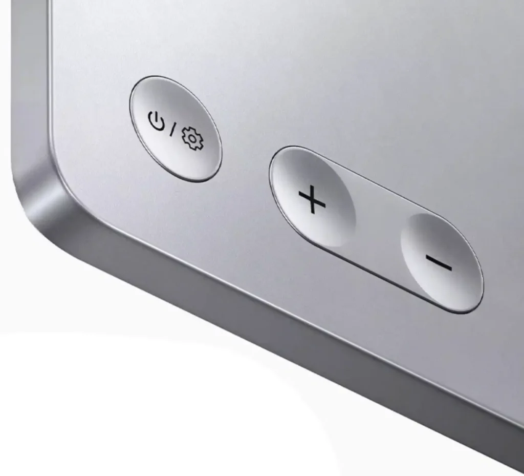 Ugreen Releases AP16 Portable Monitor With 2.5K, 165Hz Display and 500-Nit Brightness 2 Close-up of Ugreen AP16 monitor control and brightness buttons