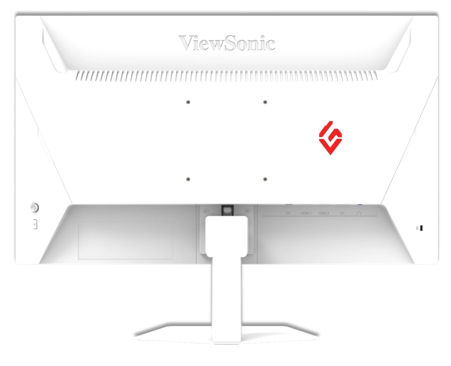 ViewSonic Releases VX25G26-2K-W With QHD and 180Hz in a 24.5-Inch Display 2 Rear view of the ViewSonic VX25G26-2K-W gaming monitor showing the white chassis, stand, and rear design
