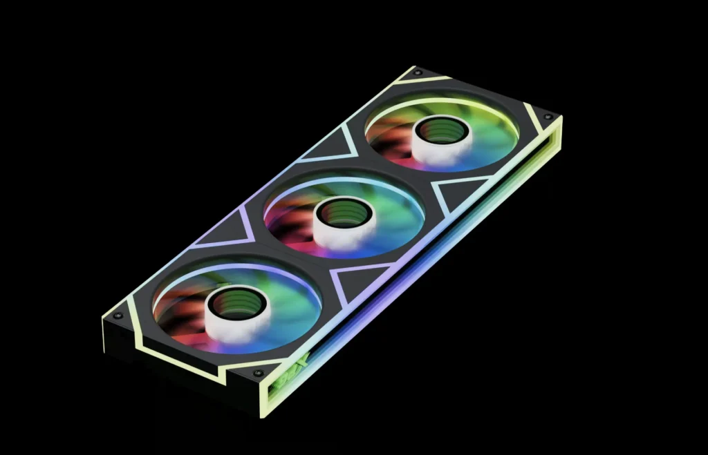 XPG Releases INFINITY Fans and MAESTRO Air Coolers 1 XPG INFINITY triple-fan ARGB cooling kit with interconnected frame design