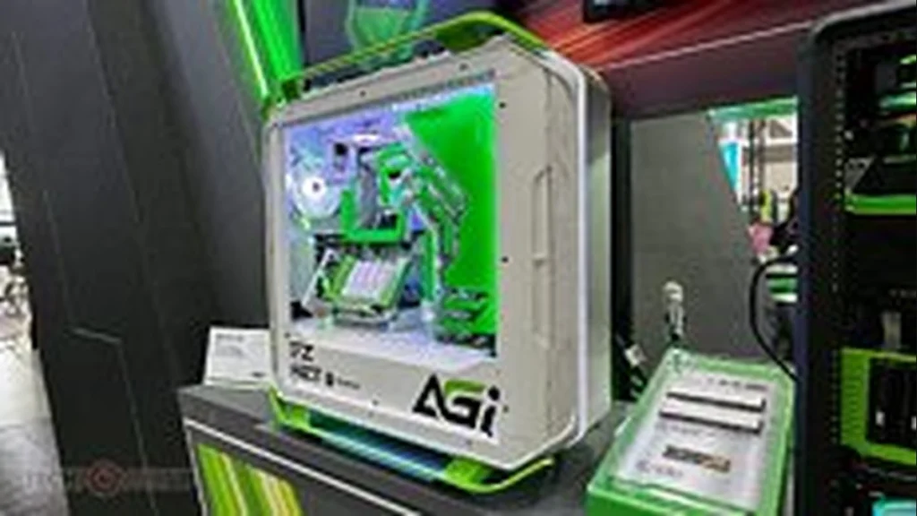 AGI Brings New DDR5 Memory and Storage Drives to Computex 2026 9 AGI technology exhibition display featuring SSDs, memory products, and storage solutions.