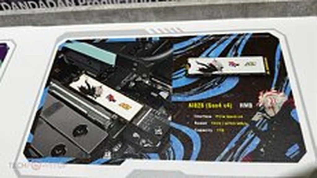 AGI Brings New DDR5 Memory and Storage Drives to Computex 2026 6 AGI PCIe Gen4 M.2 SSD featuring anime-inspired artwork and custom heatsink design.