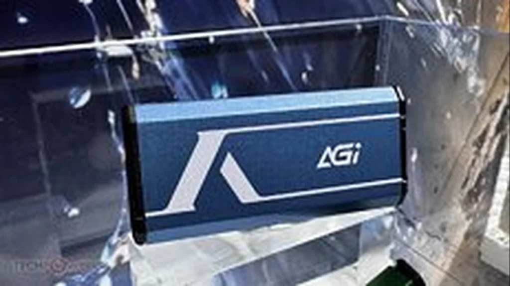 AGI Brings New DDR5 Memory and Storage Drives to Computex 2026 5 Red AGI portable SSD displayed with gaming-themed packaging and branding.